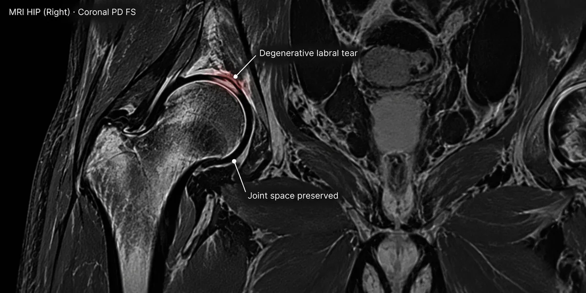 Stem cells for the hip, illustrated MRI